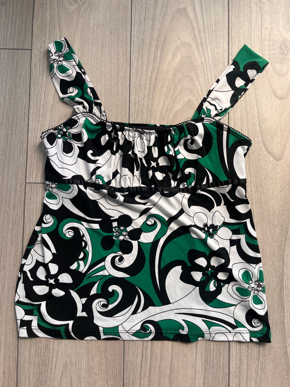 Y2K Vintage Floral-Print Tank Top